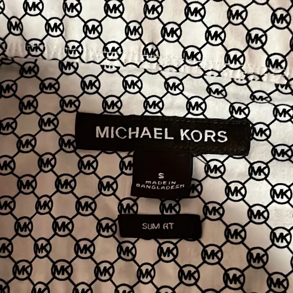 Michael Kors Slim Fit Logo Button-Down - Picture 3 of 6